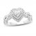 Diamond Engagement Ring 1 ct tw Heart/Round 14K White Gold