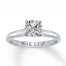 Leo Diamond Solitaire Ring 1 ct 14K White Gold