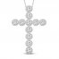 Diamond Cross Necklace 1 ct tw 10K White Gold