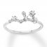 Leo Zodiac Ring 1/10 ct tw Diamonds Sterling Silver