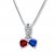 Lab-Created Sapphire Lab-Created Ruby Sterling Silver Necklace