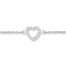 Heart Anklet 1/20 ct tw Diamonds Sterling Silver