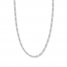 22" Figaro Chain Necklace 14K White Gold Appx. 3.2mm