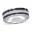 Neil Lane Men’s Black & White Diamond Wedding Band 1/2 ct tw 14K White Gold