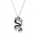 Dragon Necklace 1/8 ct tw Diamonds Sterling Silver/10K Gold