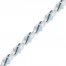 Diamond Heart Bracelet 1/6 cttw Blue/White Sterling Silver