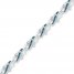 Diamond Heart Bracelet 1/6 cttw Blue/White Sterling Silver