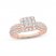 Diamond Engagement Ring 1 ct tw Princess, Round-Cut 14K Rose Gold