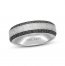 Neil Lane Men's Black Diamond Wedding Band 1/2 ct tw Round-Cut 14K White Gold