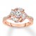 Diamond Engagement Ring 1-1/8 ct tw Round-cut 14K Rose Gold