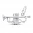 Trumpet Charm Sterling Silver