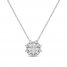 Sparks of Love Diamond Necklace 1/4 ct tw Round/Baguette Sterling Silver 18"