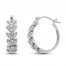 Leafy Diamond Earrings 1/4 Carat tw 10K White Gold