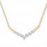 Diamond Necklace 1/2 ct tw Round-cut 10K Yellow Gold