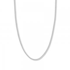 24" Curb Chain 14K White Gold Appx. 3.7mm