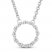 Circle of Gratitude Diamond Necklace 1/8 ct tw Round-cut 10K White Gold 19"