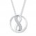 Infinity Circle Necklace 1/10 ct tw Diamonds Sterling Silver