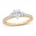 3-Stone Diamond Engagement Ring 1 ct tw Pear/Round 14K Yellow Gold