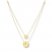Shipwheel & Compass Layered Necklace 14K Yellow Gold