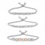 Diamond Bolo Bracelet Set 1/10 ct tw Sterling Silver/10K Gold