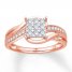 Diamond Ring 1/3 ct tw Round-cut 10K Two-Tone Gold