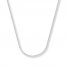 Square Wheat Chain 14K White Gold Necklace 24" Length
