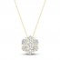 Diamond Fashion Necklace 1/5 ct tw Round-cut 10K Yellow Gold 18"