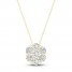 Diamond Fashion Necklace 1/5 ct tw Round-cut 10K Yellow Gold 18"