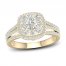 Multi-Diamond Engagement Ring 1-1/5 ct tw Round-Cut 14K Yellow Gold