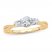 3-Stone Diamond Engagement Ring 3/4 ct tw Round-cut 14K Yellow Gold