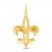 Fleur-de-Lis Charm 14K Yellow Gold