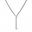 Bezel-Set Diamond Necklace 1/3 ct tw Stainless Steel/10K Gold