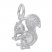 Squirrel Charm Sterling Silver