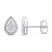 Diamond Teardrop Earrings 1/10 ct tw Sterling Silver