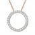 Diamond Circle Necklace 1/5 Carat tw 10K Rose Gold