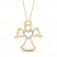 Diamond Angel Necklace 10K Yellow Gold 18"