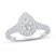 Diamond Engagement ring 1/2 ct tw Round-cut 10K White Gold