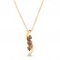 Le Vian Chocolate Diamond Necklace 1/3 ct tw 14K Honey Gold 18"