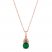 Le Vian Emerald Necklace 1/10 ct tw Diamonds 14K Strawberry Gold 18"