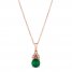 Le Vian Emerald Necklace 1/10 ct tw Diamonds 14K Strawberry Gold 18"