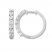 Leo Diamond Hoop Earrings 1-1/2 ct tw Round-cut 14K White Gold