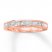 Diamond Wedding Band 3/4 ct tw Princess-cut 14K Rose Gold