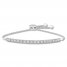 Diamond Bolo Bracelet 1/10 ct tw Round-cut Sterling Silver