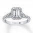 Leo Diamond Engagement Ring 1-3/8 ct tw 14K White Gold