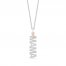 Hallmark Diamonds Mama Necklace 1/6 ct tw Sterling Silver/10K Rose Gold 18"