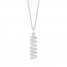 Hallmark Diamonds Mama Necklace 1/6 ct tw Sterling Silver/10K Rose Gold 18"