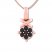 Black Diamond Necklace 1/5 ct tw Round-cut 10K Rose Gold