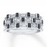 Stackable Rings 1/6 cttw Black & White Diamonds Sterling Silver