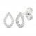 Diamond Pear Earrings 1/15 ct tw Round-Cut 10K White Gold