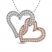 Diamond Heart Necklace 1/4 ct tw Two-Tone 10K Gold 18"